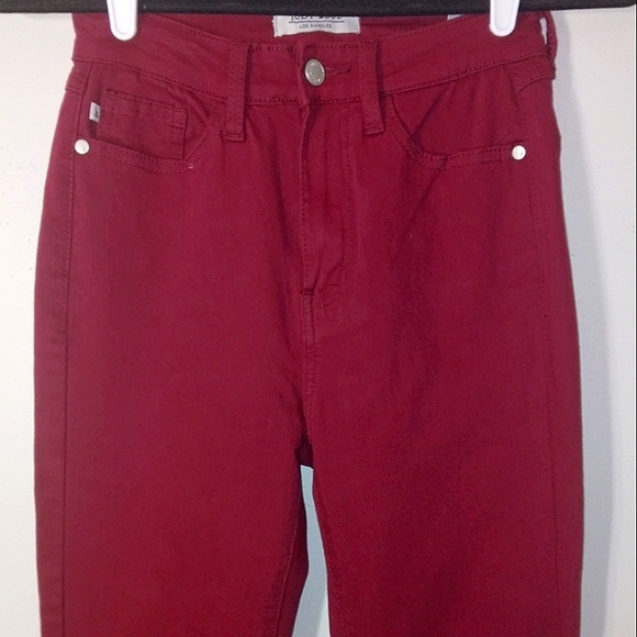 [SOLD] Judy Blue Los Angeles Maroon Ultra High Waist Super Flare Size 1/25 - Picture 3 of 11